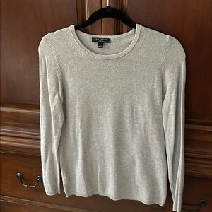 Ann Taylor cashmere light gray sweater 
Size Small Petite